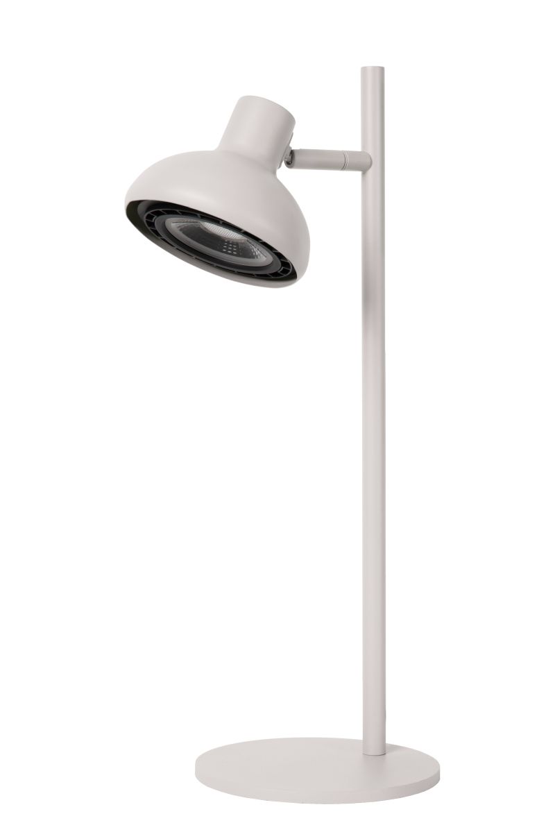 Lucide SENSAS - Stolná lampa - Ø 18 cm - 1xES111 - Biela
